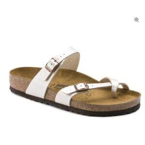 NEW Birkenstock Mayari Sandals Women 42 11 11.5 Wide Pearl Leather Comfort